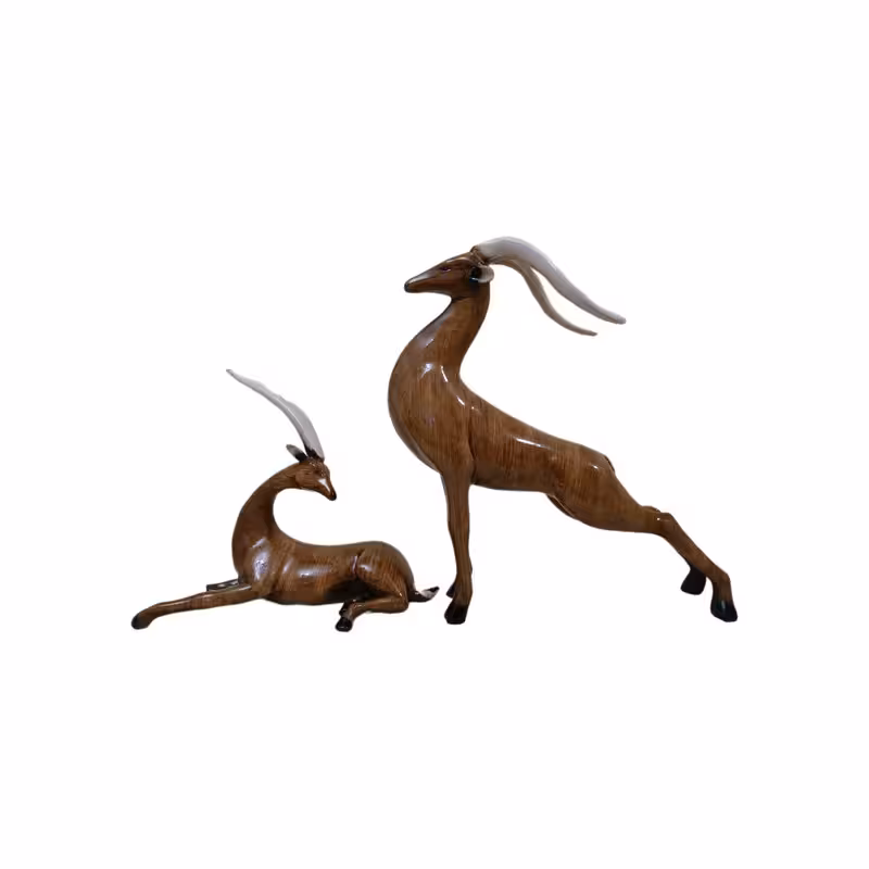 مجسمه مدل گوزن طرح کشیده مجموعه 2 عددی