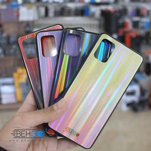 قاب A51 کاور لیزری رنگی محافظ قاب سامسونگ گلگسی ا51 مدل لیزری گوشی Tempered Glass Laser Case Samsung galaxy A51 / A 51