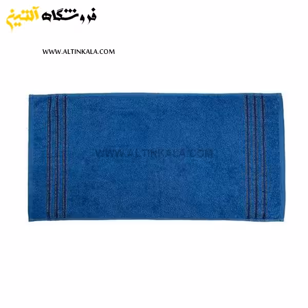 حوله دستی برق لامع طرح لوگانو ابی نفتی 90×50