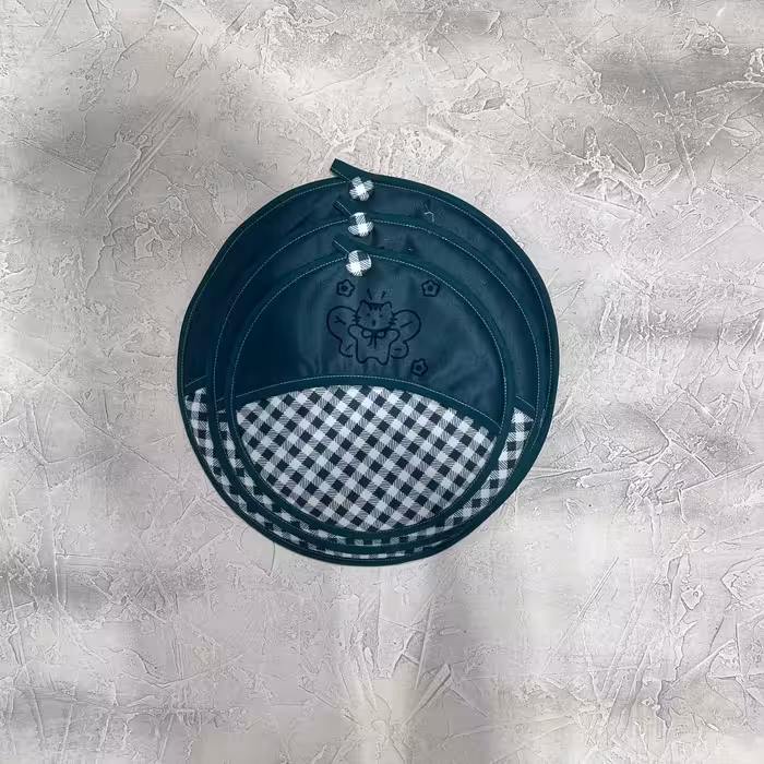 ست 3تایی دمکنی مخمل کتی - طرح 108