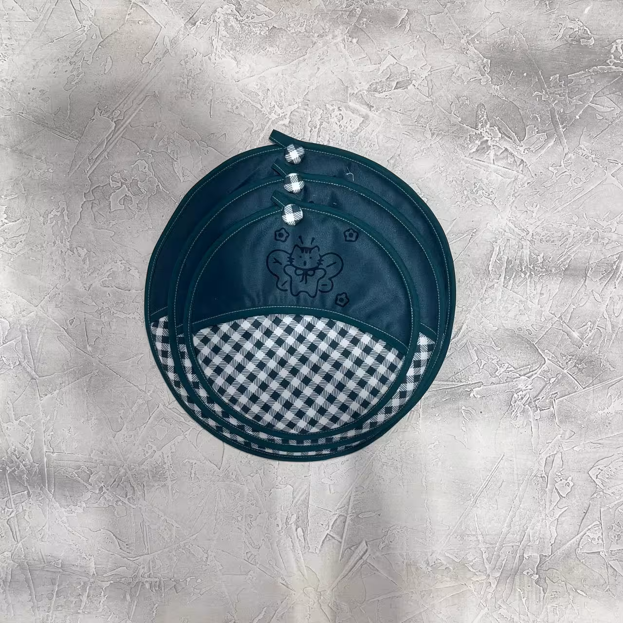 ست 3تایی دمکنی مخمل کتی - طرح 108