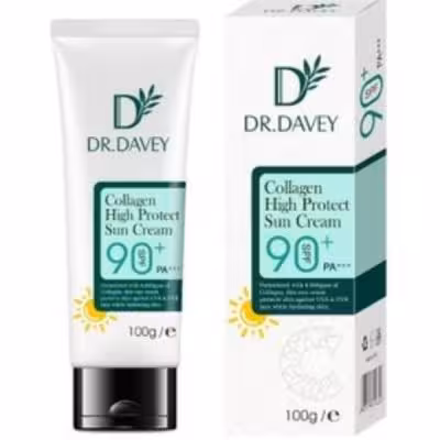ضد آفتاب بی رنگ جوانساز کلاژن و اس پی اف بالا دکتر دیوی SPF 90