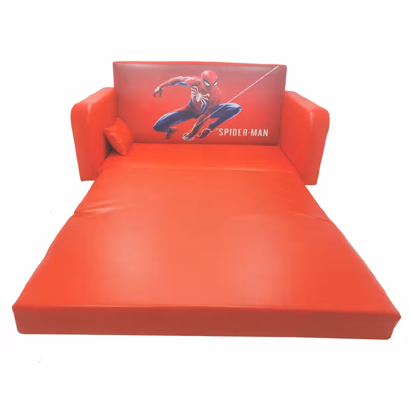 مبل دونفره کودک مدل تختخواب شو طرح مردعنکبوتی