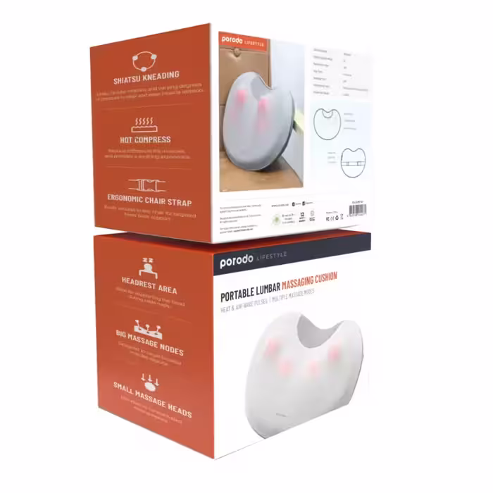 کوسن ماساژور پرودو مدل Porodo LSLMSP lumbar massage pillow