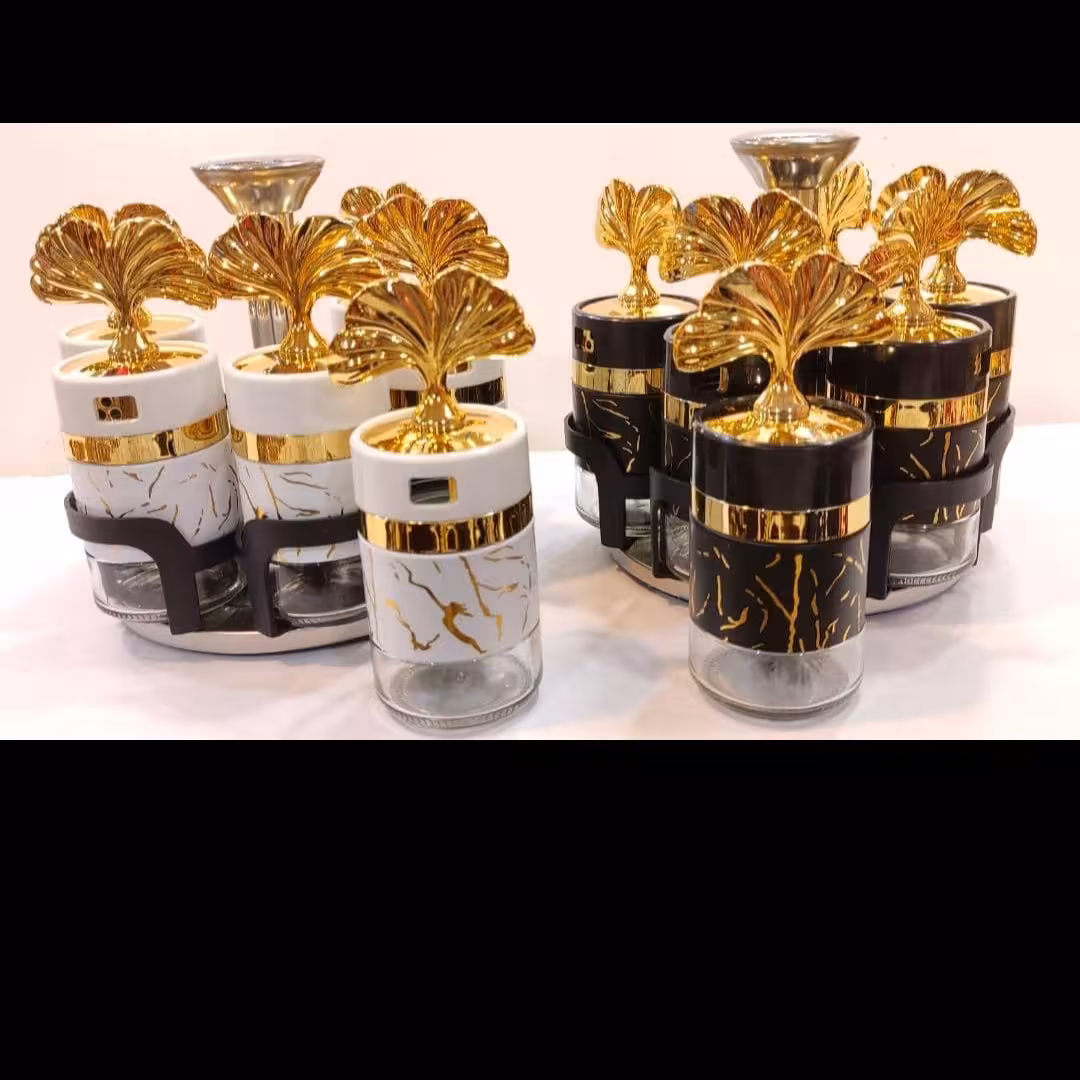 جا ادویه چرخشی 6پارچه طرح ماربل