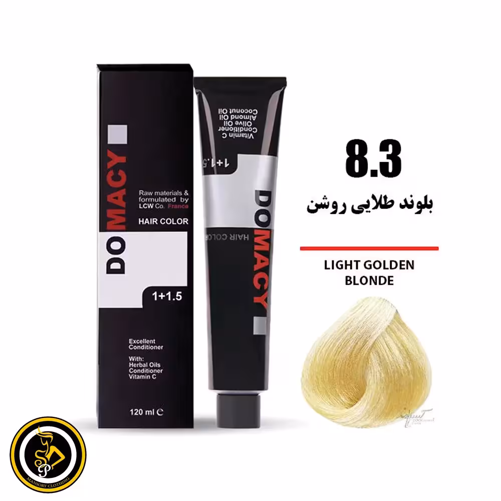 رنگ مو بلوند طلایی روشن دوماسی شماره 8.3