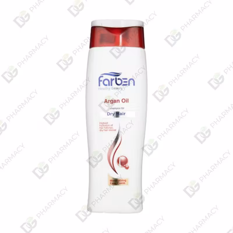 شامپو مو فاربن حاوی روغن آرگان مناسب موهای خشک حجم 250 میل | Farben Argan Oil Hair Shampoo For Dry Hair 250ml دیجی فارماسی