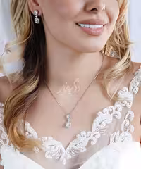 💍نیم ست جواهری پرطرفدار (آويز و گوشواره)،زیبا و خاص pear ، princess با طراحی ژورنالی جواهرات ؛ نقره عیار 925 (N_4138)