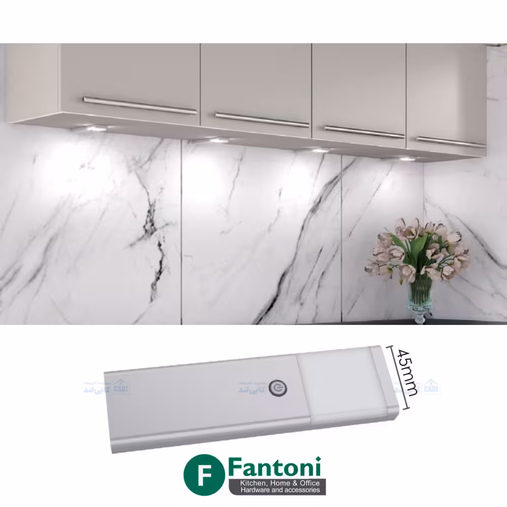 چراغ LED مستطیلی تخت زیر سقفی با دکمه مکانیکی 2.3W فانتونی N679