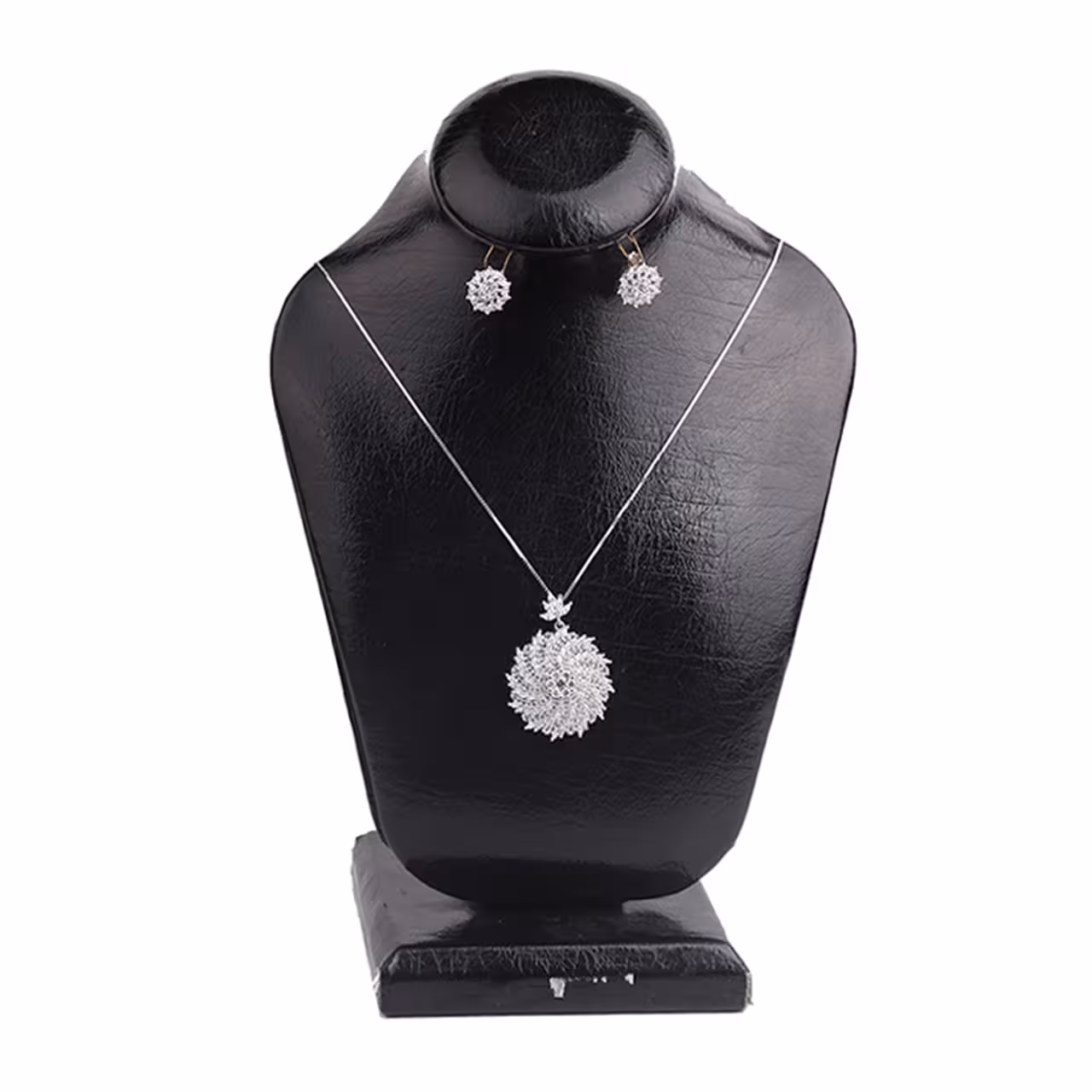 نیم ست نقره زنانه مدل نگین اتمی کد M111