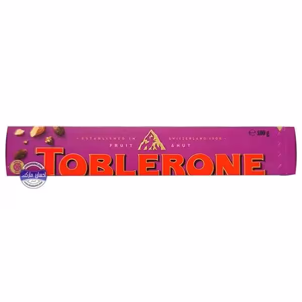 شکلات شیری تابلرون با مغز کشمش و بادام و عسل