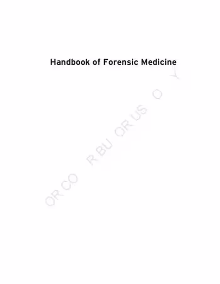 خرید و دانلود نسخه کامل کتاب Handbook of Forensic Medicine
