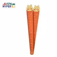 خط کش فانتزی چوبی 15 سانتی طرح سگ نارنجی