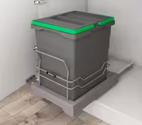 سطل زباله لینکدار اکو  40 لیتری پلاتین کد 3614