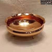 میوه خوری مسی 3 پایه چکشی مدل هنری