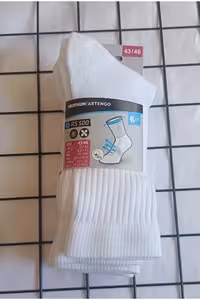مردانه و زنانه جوراب تنیس خانه عالی 3 بسته WHITE Decathlon