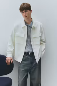 کت مردانه پیراهن بالای لباس متناسب اورجینال H&M