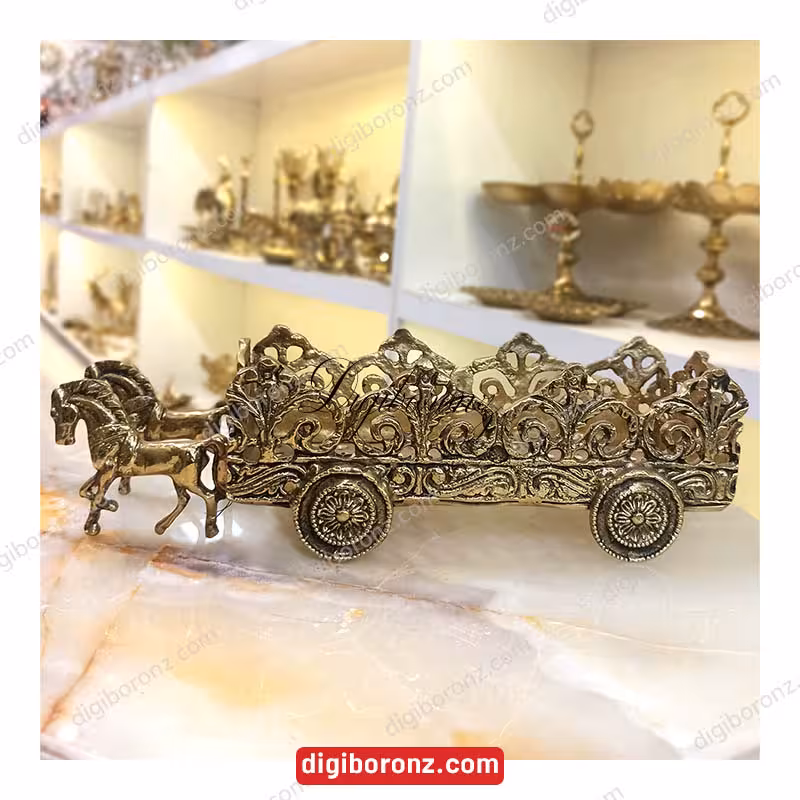 جاقاشقی برنجی برنزی مدل دو اسب