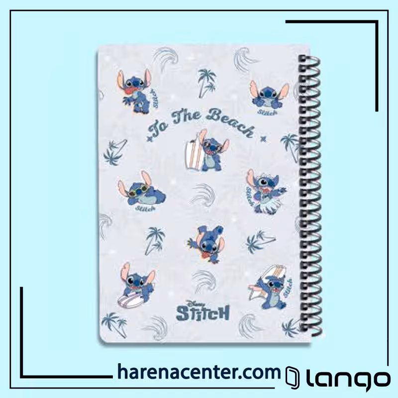 دفتر مدرسه طرح STITCH to the BEACH برند لانگو