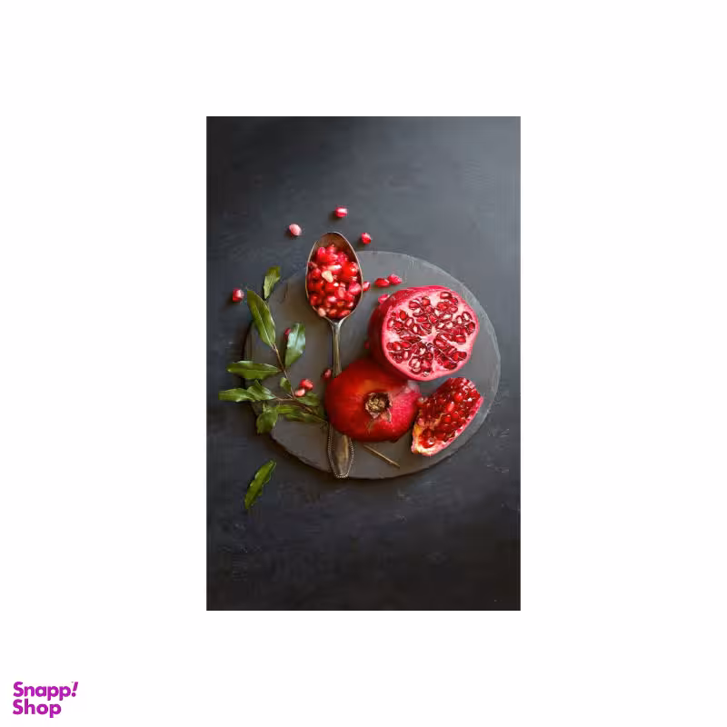 تابلو شاسی مدل شب یلدا و انار و قاشق و دانه انار کد 021