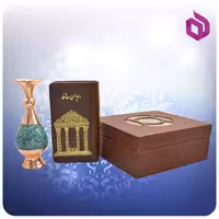 حافظ پالتويی چرم با گلدان فیروزه 16