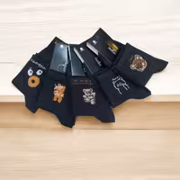 جوراب نیم ساق کش انگلیسی تدی عینکی مشکی