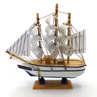 ماکت کشتی چوبی دکوری 16سانتیمتری