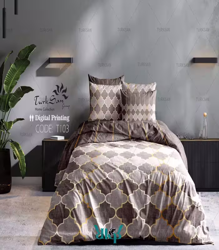 روتختی قهوه ای طرح شبدر کد T103