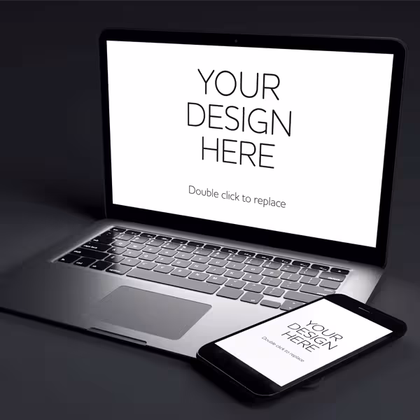 دانلود لایه باز موکاپ لپ تاپ و موبایل به صورت PSD