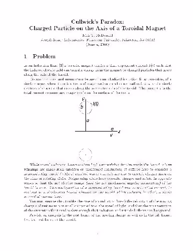 خرید و دانلود نسخه کامل کتاب Cullwick’s Paradox: Charged Particleonthe Axisofa Toroidal Magnet