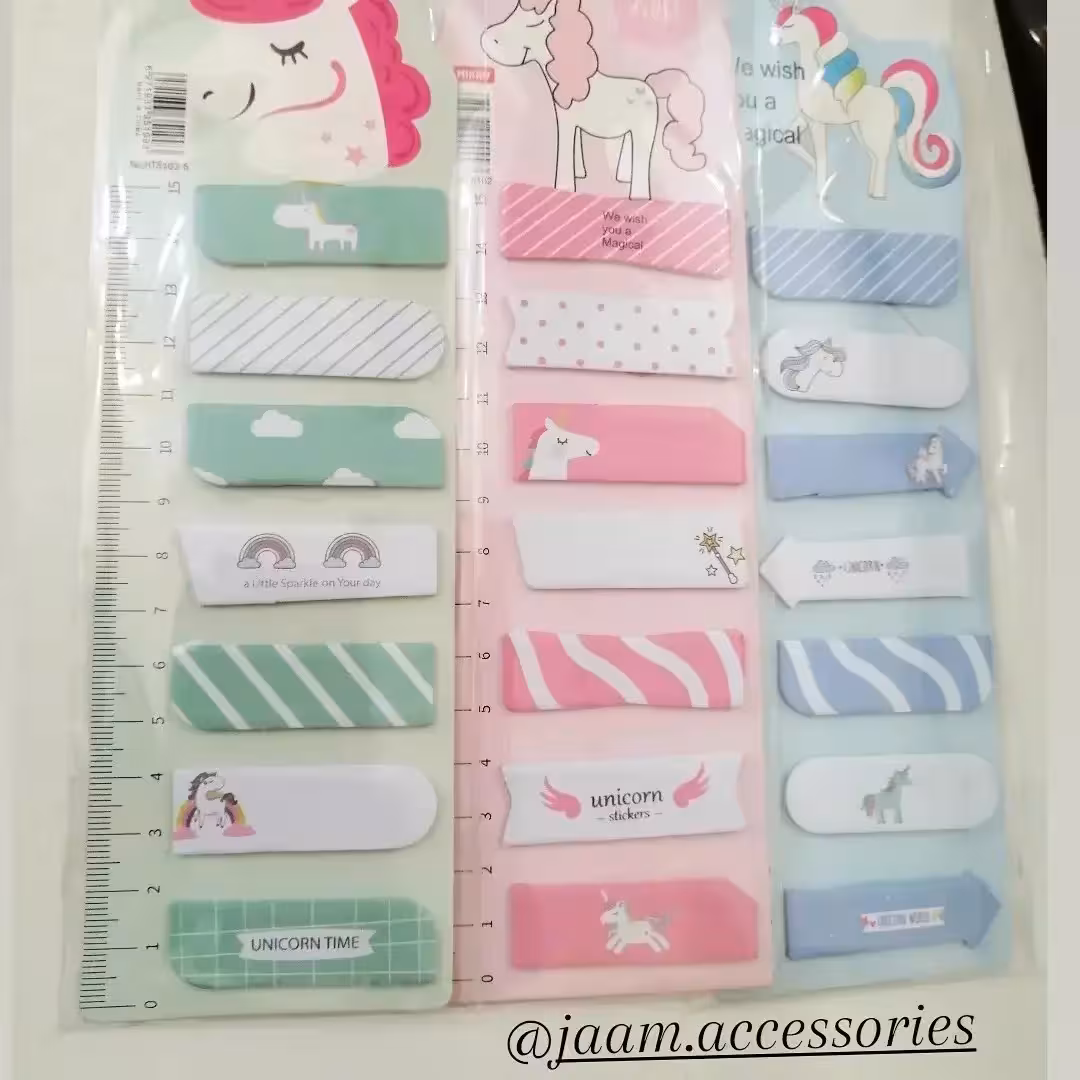 استیک نوت فانتزی طرح یونیکورن 7 مدل در یک بسته
