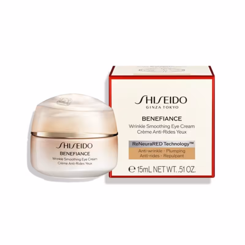 کرم ضدچروک دور چشم شیسیدو Shiseido مدل بنفیانس Benefiance حجم 15 میل|Shiseido Benefiance Wrinkle Smoothing Eye Cream