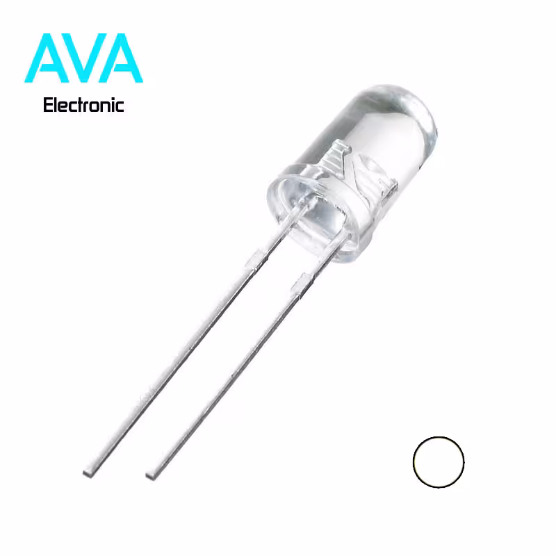 LED سفید شفاف 5mm