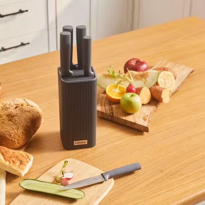 سرویس چاقو 6 پارچه کاراجا Massimo خاکستری