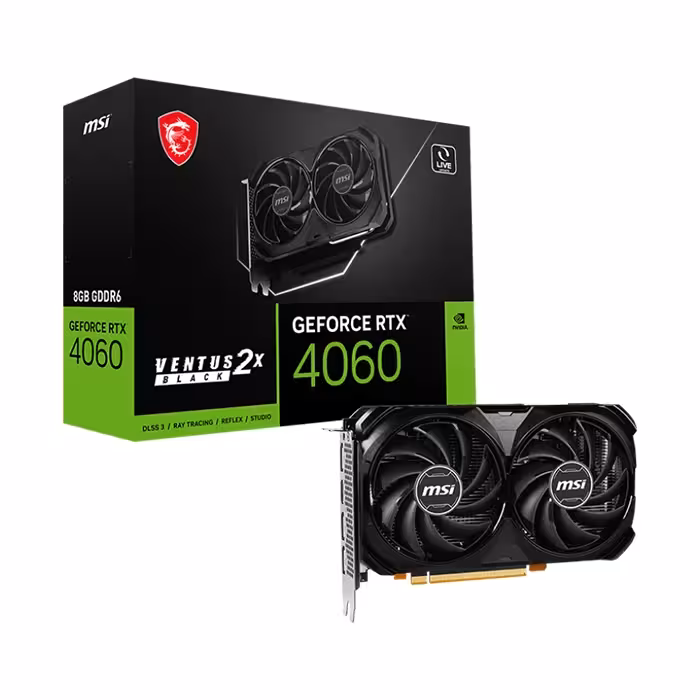 کارت گرافیک ام اس ای GeForce RTX 4060 VENTUS 2X BLACK 8GB