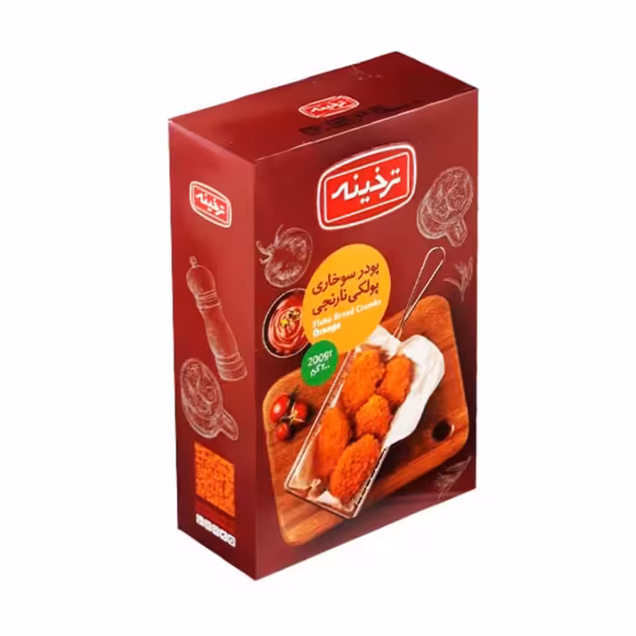 پودر سوخاری پولکی نارنجی ترخینه 200 گرمی