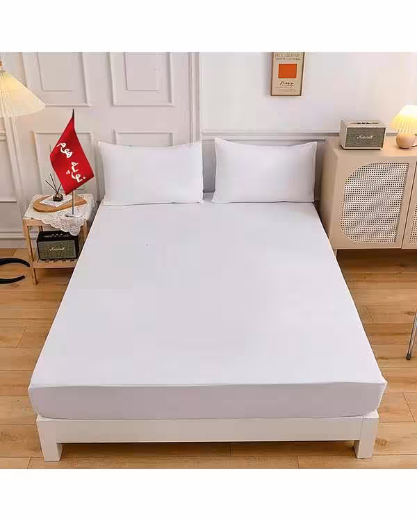 سرویس ملحفه و روبالشی یک نفره 3 تکه سفید نوپه هوم Nopehome طرح مینیمال کد A10