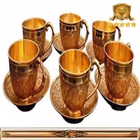 استکان نعلبکی برنجی کد213