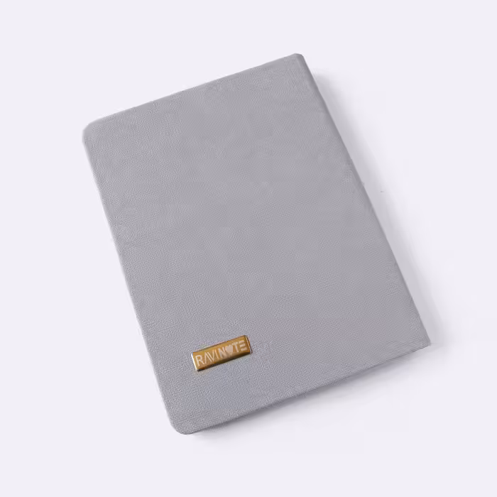 کلاسور 26 حلقه A4 چرم طوسی راوی نوت (RAVINOTE)