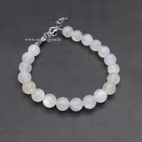 دستبند زنانه لابرادوریت سفید (کدA301)
