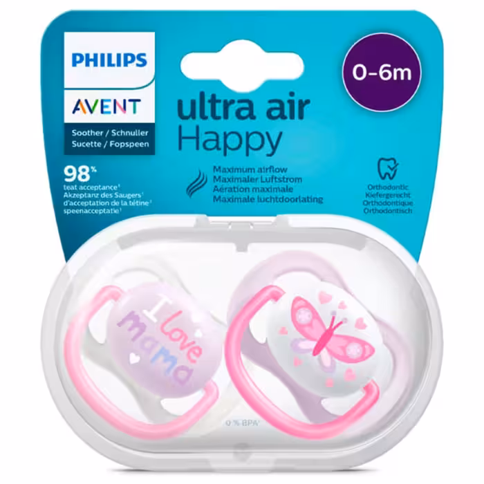 پستونک اولترا ایر اونت فیلیپس PHILIPS AVENT مناسب  6-0 ماه