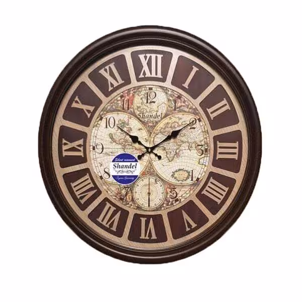 ساعت دیواری چوبی شاندل کد x70 قطر 60