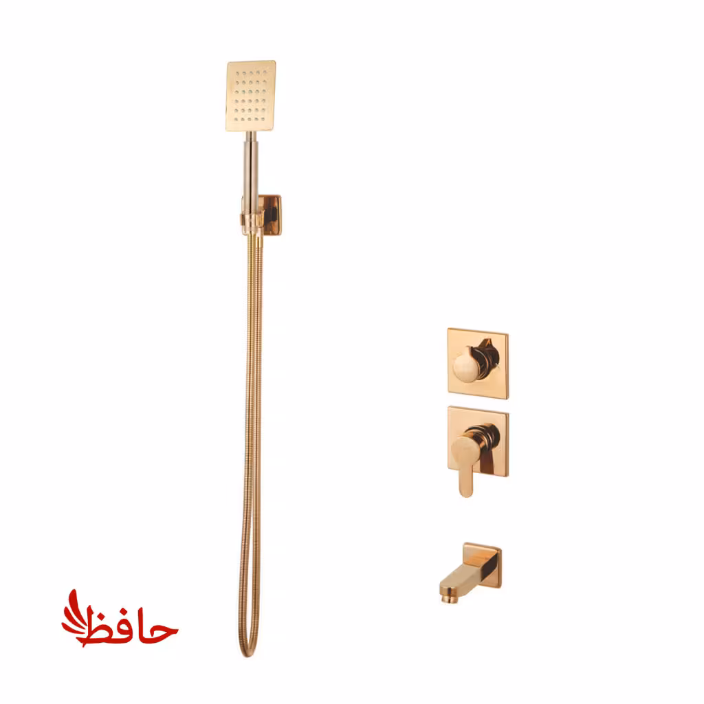 شیر حمام توکار راسان مدل ویوات فلت رزگلد کلاس 4