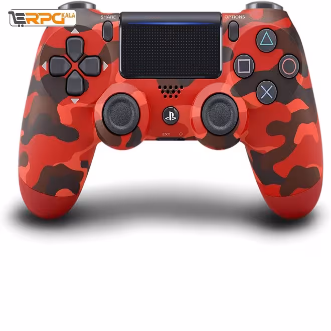 دسته بازی بی‌ سیم DUALSHOCK 4 طرح استتار | قرمز