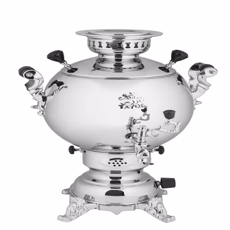 سماور گازی طاووس کد 3-134 گنجایش 6 لیتر