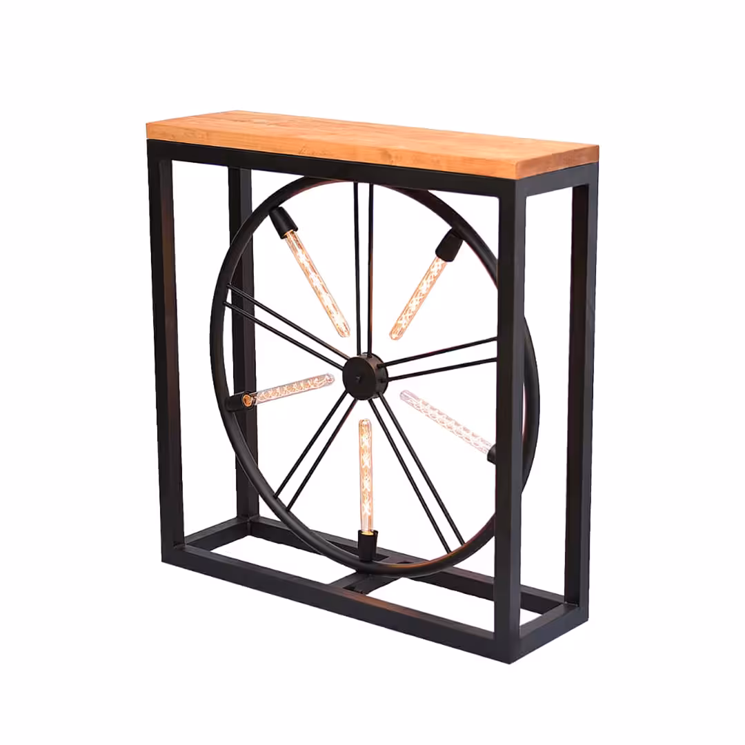 کنسول چرخ چوب و فلز نازک