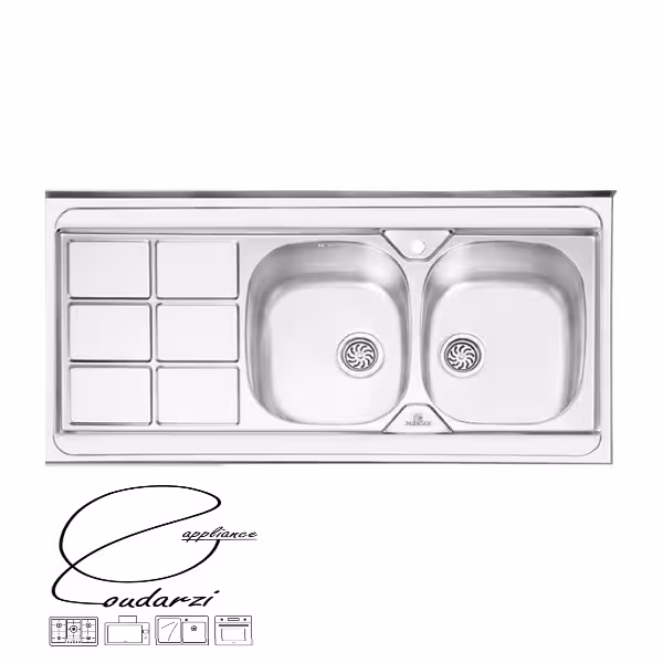 سینک پرنیان استیل مدل PS1124 روکار