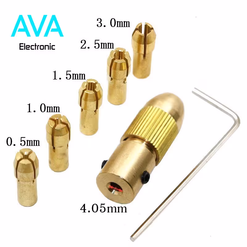 سه نظام پنج سر سایز 0٫5 تا 3 میلیمتر مناسب موتور با شفت 4٫05mm