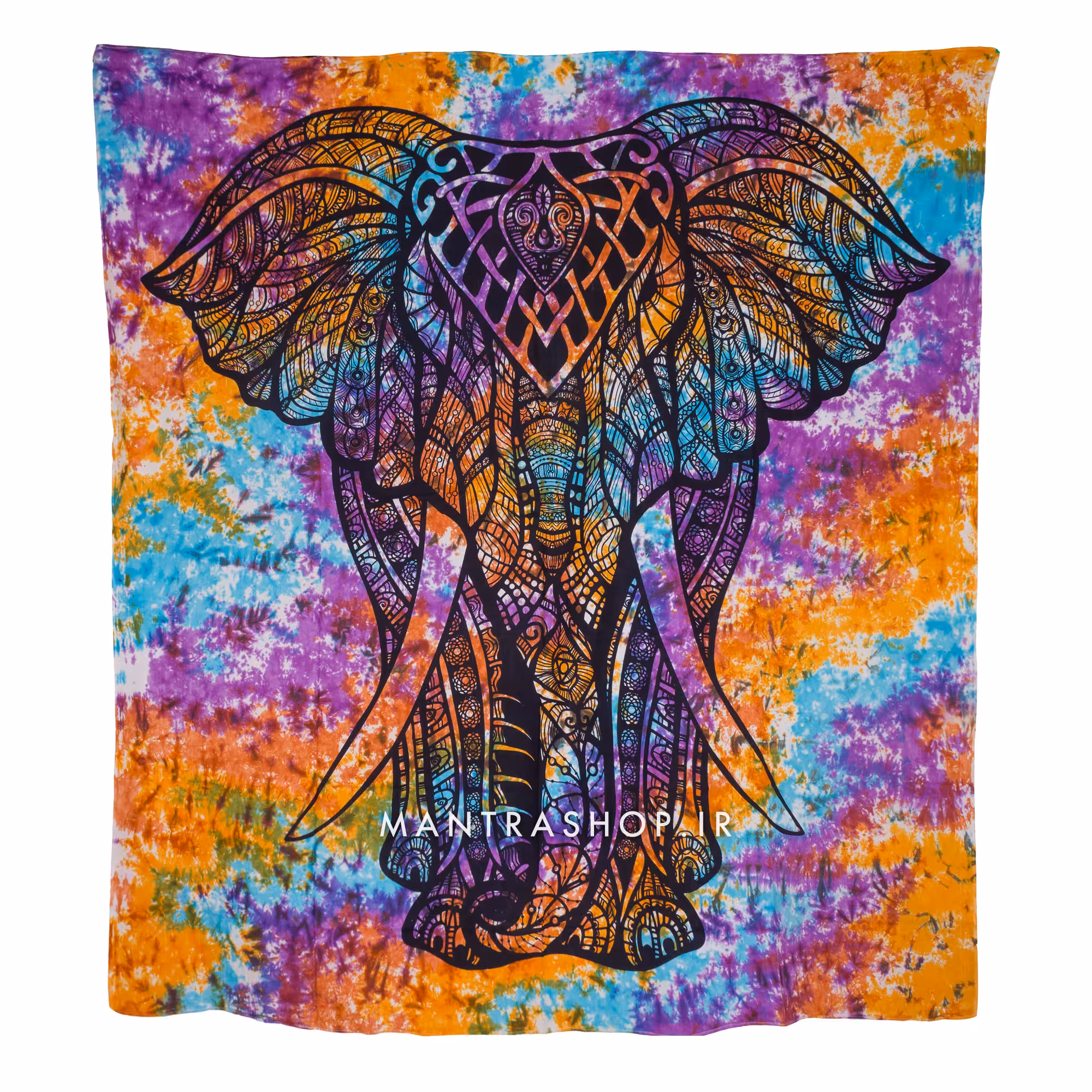 بکدراپ تپستری هندی طرح فیل (روتختی دو نفره) کد 176