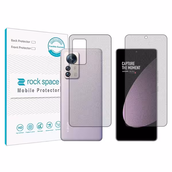 گلس صفحه نمایش و پشت گوشی شیائومی 12S Pro مدل نانو هیدروژل گیمینگ برند راک اسپیس کدSS